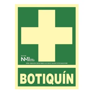 Señal fotoluminiscente BOTIQUÍN