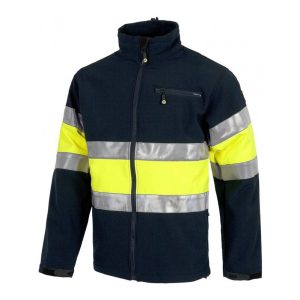 Chaqueta SoftShell combinada en alta visibilidad